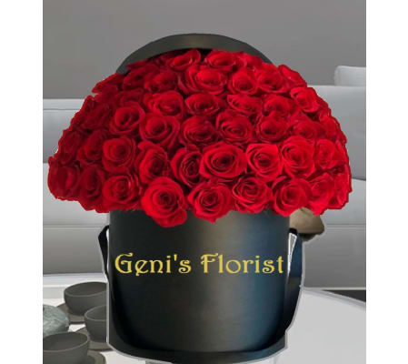Infinity Red Roses Box