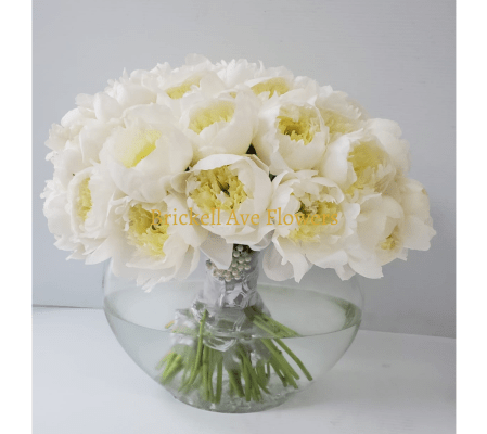 Whispering White Peonies Arranged