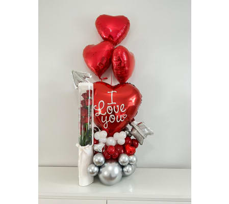 Roses cascade and balloons