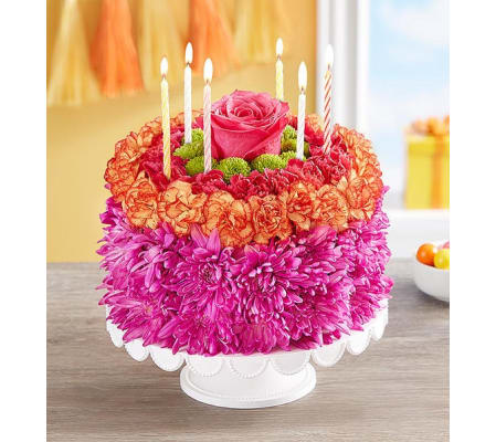 Birthday Wishes Flower Cake Vibrant 2022