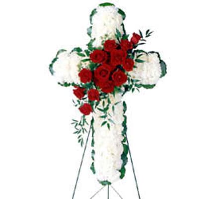 Floral cross spray