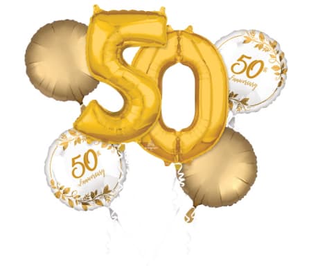 Happy 50th Anniversary Super Fun Foil Bouquet