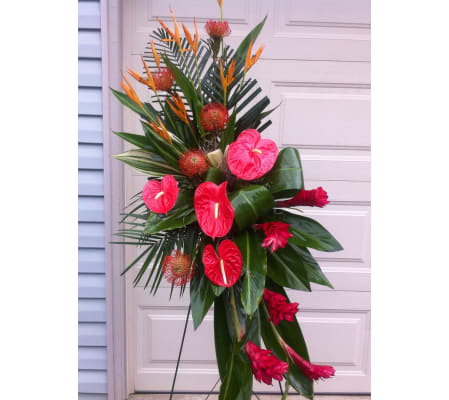 Easel Spray Tropical Flowers