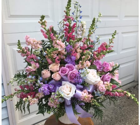 Pastel Funeral Arrangement Designers Choice
