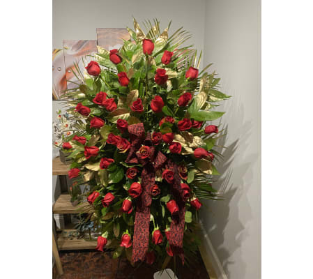 The Crimson Red Rose Spray