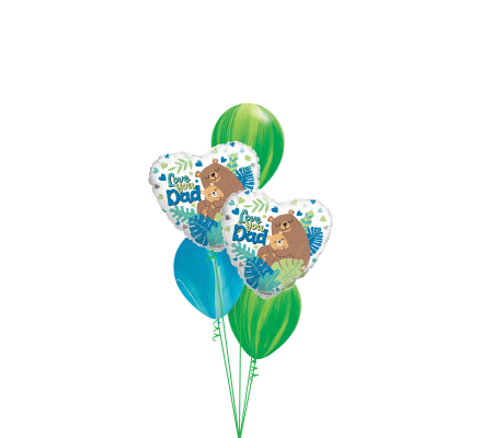 Love You Dad Bear Classic Balloon Bouquet
