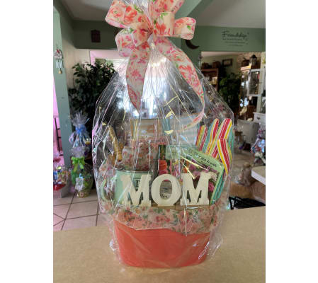Coral coloured Mother's Day Gift Basket
