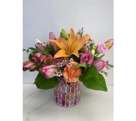 Teleflora's Pink Mosaic Bouquet