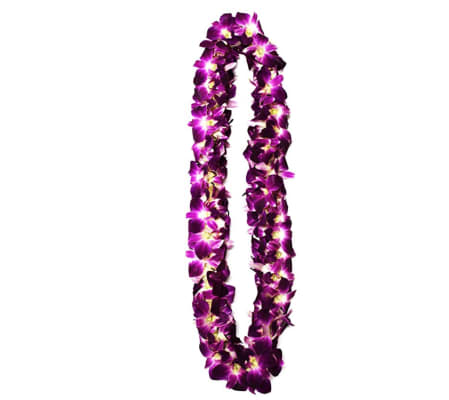 fresh orchid leis purple