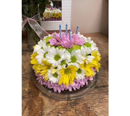 Beautiful Birthday Flower Cake