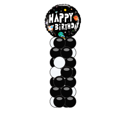 Birthday Astronaut Mini Balloon Column