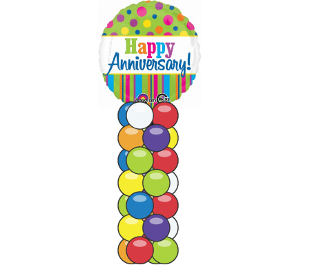 Bright Anniversary Mini Balloon Column