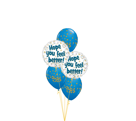 Hope You Feel Better Classic Confetti Balloon Bouquet