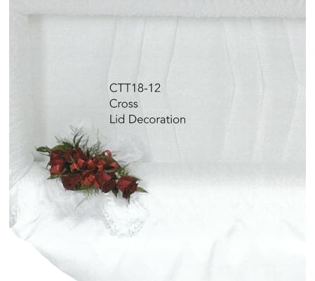 Red Rose Cross Lid Decoration(Ctt18-12)