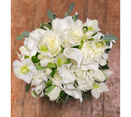 MEMORIAL SERVICE ARRANGEMENT - ASSORTED WHITE FLOWERS