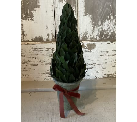 Small Laurel Topiary with Ribbon