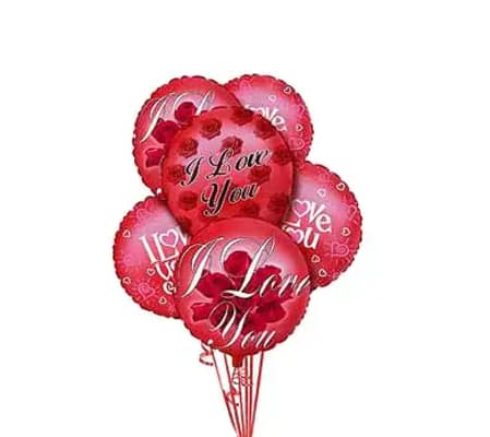 Half Dozen I love you mylar balloons
