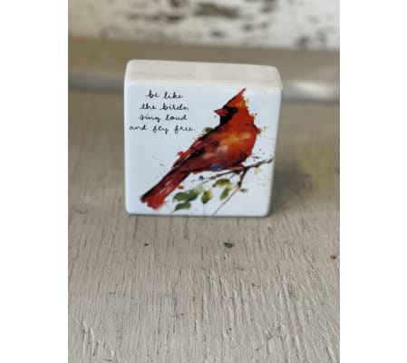 Ceramic Cardinal Desk Sitter