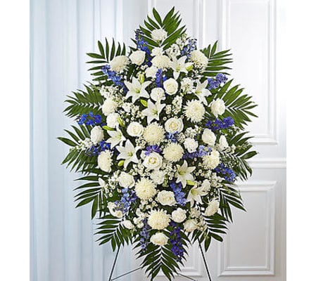 Blue & White Standing spray