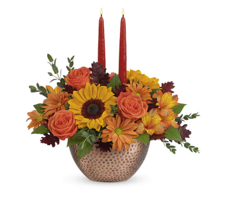 Autumn Copper Centerpiece by Teleflora