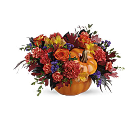 Hauntingly Pretty Pumpkin Arrangement