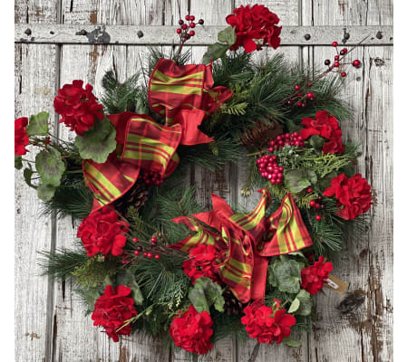 Red Geranium Wreath