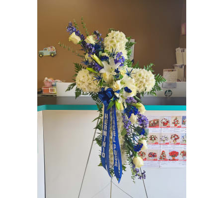 CROSS WHITE AND BLUE