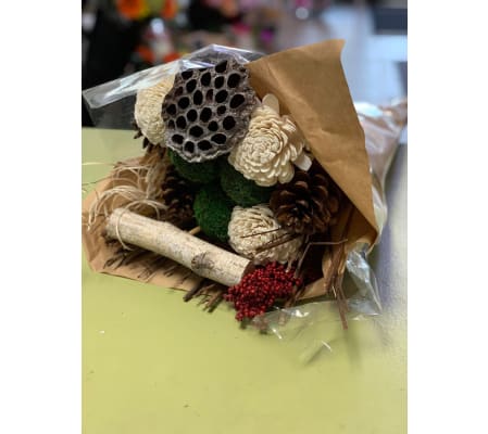 Festive forest Dried Wrapped Bouquet