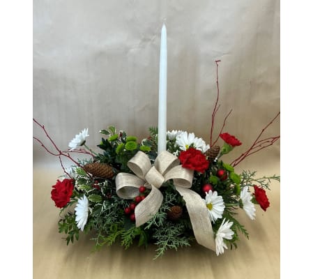 Christmas with a candle