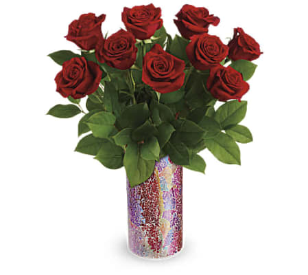 Romance of Radiant Red Roses Bouquet