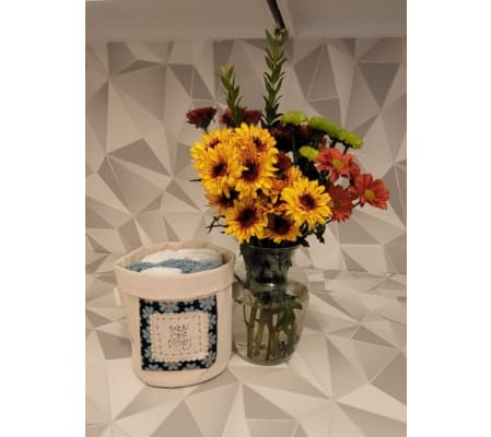 Blue Birthday with Basket