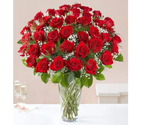 100 Long Stem Unique Red Roses
