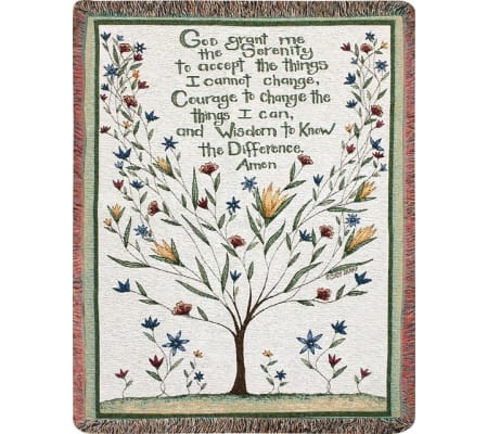 Serenity Prayer 1 Tapestry Throw