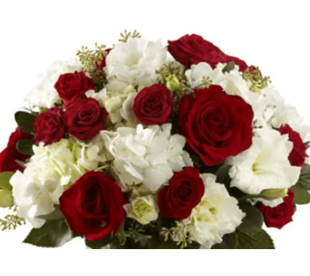 Red Roses & Hydrangea