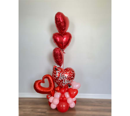 Valentine’s balloon bouquet 03