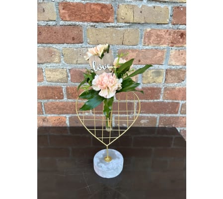 By Design Art Deco Wire Heart Vase