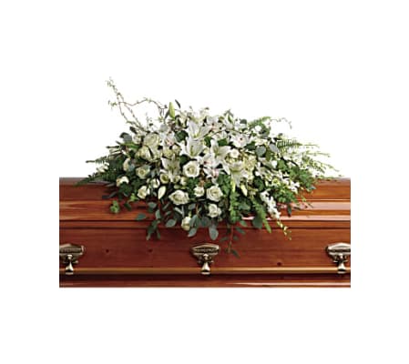 GRANDEST ALL WHITE CASKET SPRAY