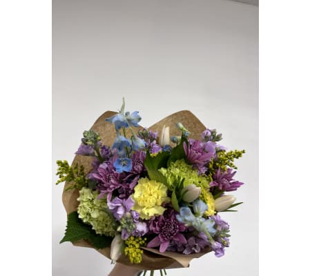Fresh Spring Mixed Wrapped Bouquet