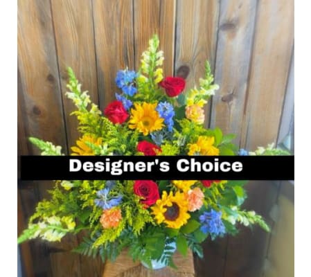 Designer's Choice - Colorful Funeral Arrangement