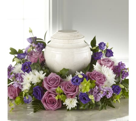 Purple Cremation Wreath