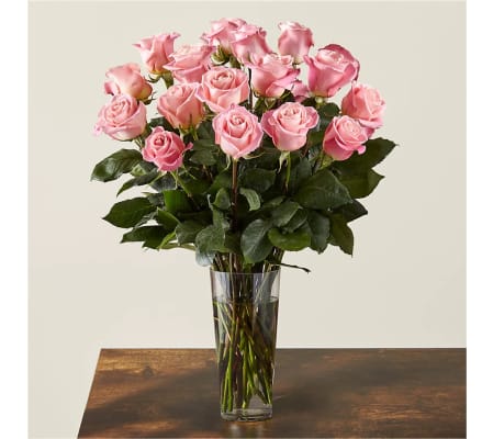 Long Stem Pink Rose Bouquet