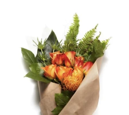 Orange Vibes Wrapped Bouquet