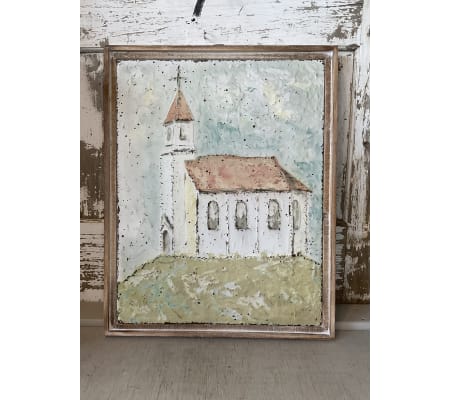 Church on a Hill Painting