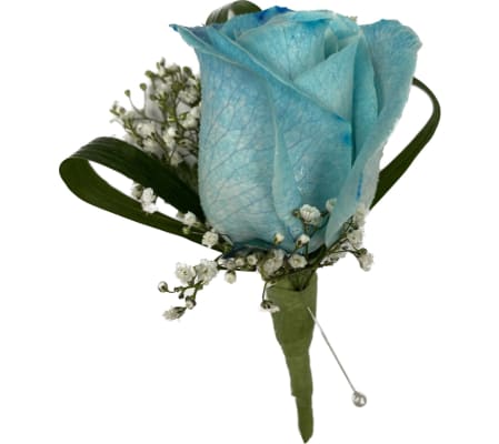 Light Blue Rose Boutonnière