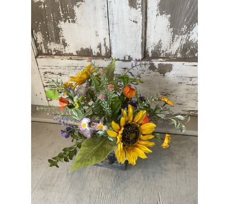 Summer Sunflower Silk Centerpiece