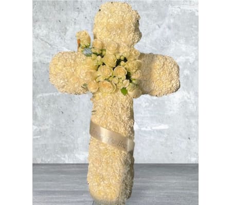 All white Simple Cross