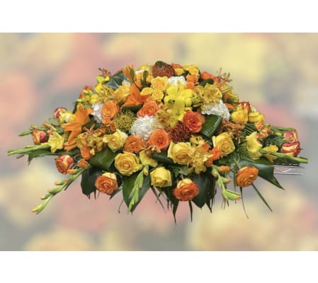 Orange & Yellow Tropical Casket