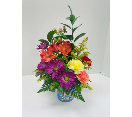 Get Well Soon Mug Floral Arrangement