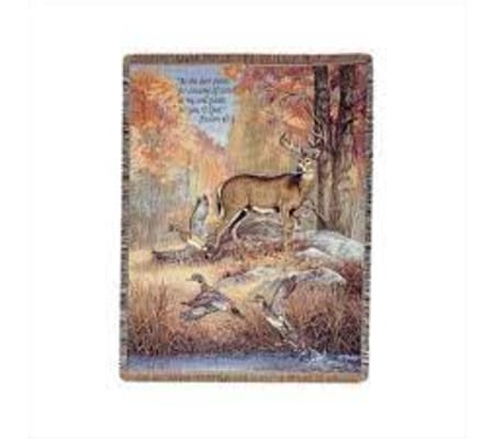 Fur, Feathers and Fall Tapestry Throw