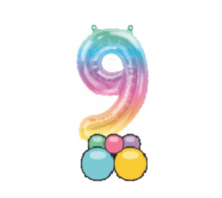 Rainbow Jelly 9 Balloon Table Topper